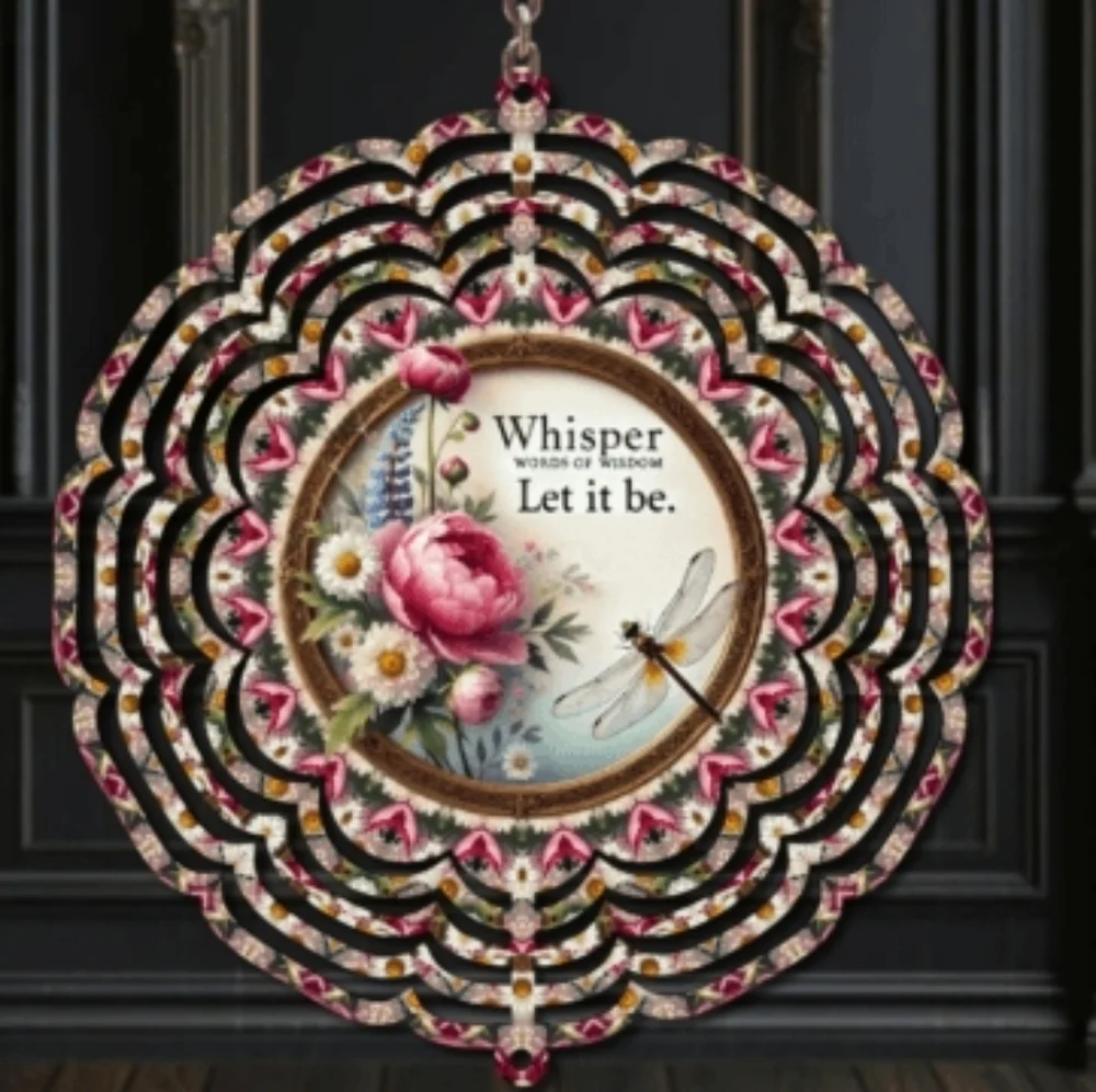 8 Inch Floral Whisper Wind Spinner